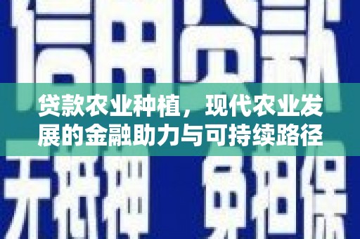灌南贷款农业种植，现代农业发展的金融助力与可持续路径