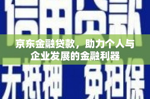 灌南京东金融贷款，助力个人与企业发展的金融利器