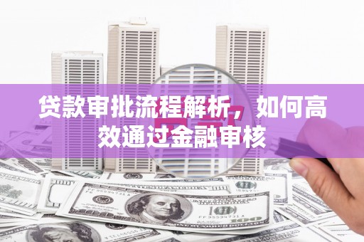灌南贷款审批流程解析，如何高效通过金融审核