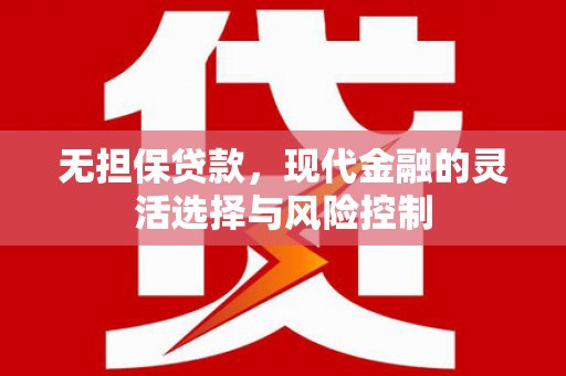灌南无担保贷款，现代金融的灵活选择与风险控制