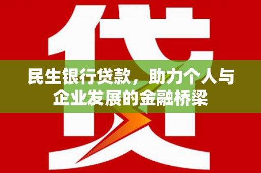 灌南民生银行贷款，助力个人与企业发展的金融桥梁
