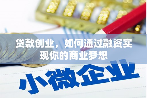 灌南贷款创业，如何通过融资实现你的商业梦想