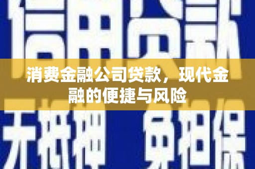 灌南消费金融公司贷款，现代金融的便捷与风险